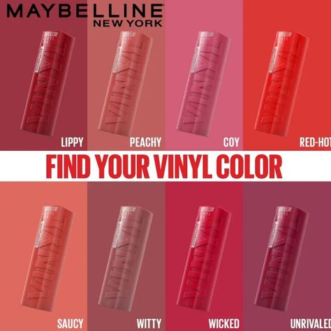 Maybelline New York Superstay Vinyl Ink Liquid Lipstick - Witty | 4.2 ml All Shades Available Maybelline New York Lipstick, Maybelline Super Stay Vinyl Ink, Maybelline Super Stay, Maybelline New York, Vinyl Colors, Liquid Lipstick, Maybelline, Finding Yourself, Shades