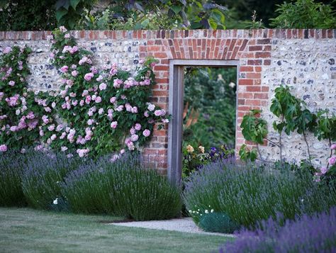 Brick Wall Gardens, Brick Garden, Brick Fence, Potager Garden, Walled Garden, English Country Gardens, Homestead Survival, Wall Garden, Garden Cottage