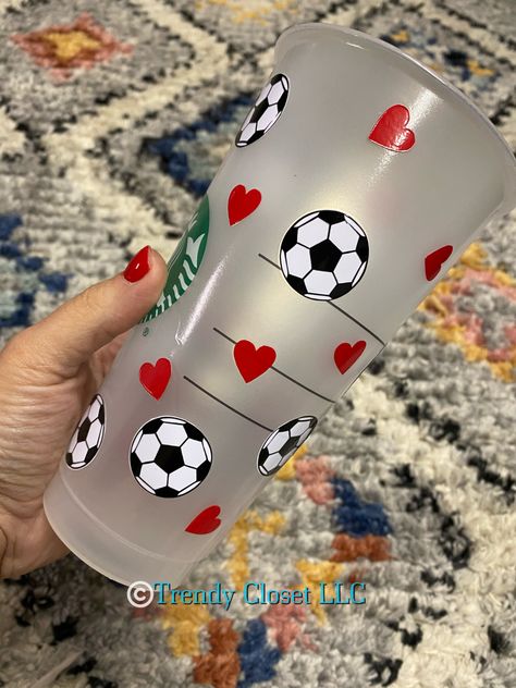 Check it out! Custom soccer mom starbucks cold tumbler 💜 End Of Season Soccer Gifts, Trendy Closet, Soccer Coach Gifts, Soccer Coach, Soccer Gifts, Soccer Coaching, Coach Gift, Starbucks Tumbler, Soccer Mom