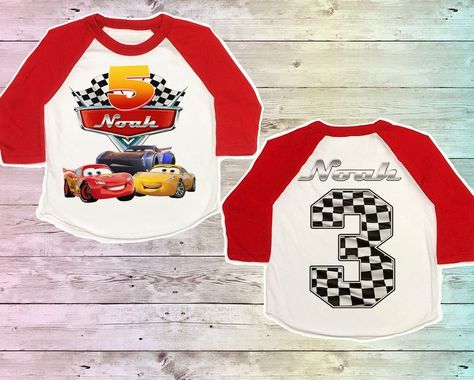 Two Fast Two Furious, Car Birthday Party Invitations, Cars (disney) Party, Mcqueen Cars, Tow Mater, Birthday Boy Shirt, Disney Cars Birthday, Cars Birthday Party Disney, Monster Truck Party