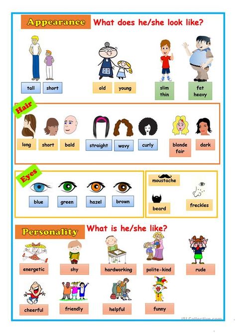 APPEARANCE/PERSONALITY - English ESL Worksheets for distance learning and physical classrooms Appearance Worksheet, Character Trait Worksheets, Describing People, English Adjectives, Adjective Worksheet, Describing Characters, English Activities For Kids, Work Sheet, English Worksheet