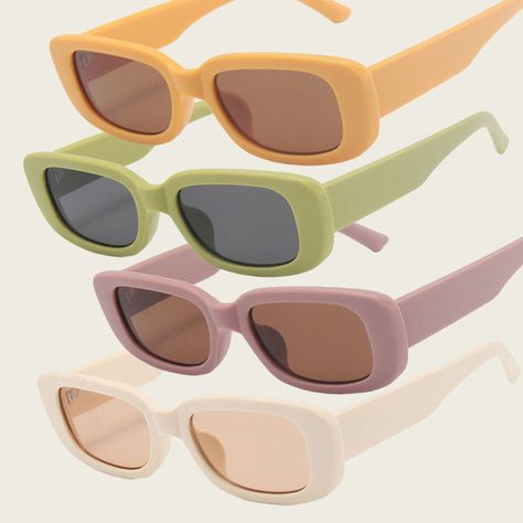 Shades Sunglasses Women, Pretty Sunglasses, Retro Sunglasses Women, Funky Glasses, Green Lens, Trendy Glasses, Cute Sunglasses, Cool Glasses, Cute Glasses