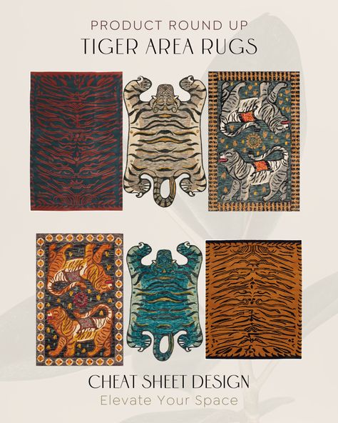 Tiger rug round-up 🐅 Area rug, area rug living room, area rug bedroom, animal print rug, animal rug, tiger decor Tiger Rug, Tiger Decor, Animal Rug, Interior Design Guide, Bedroom Area Rug, Living Room Area Rugs, Dark Teal, Tiger Print, Area Rug