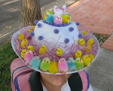 Easy DIY Easter Bonnet Hats Easter Hat Parade Ideas, Easter Bonnet Hat, Easter Bonnet Parade, Easter Hat Ideas, Easter Bonnet Ideas, Easter Hat Parade, Easter Bonnets, Crazy Hat, Parade Ideas