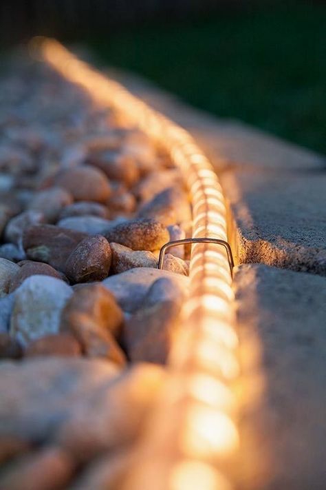 Diy Outdoor Lighting, Concrete Patios, Walkway Design, Outdoor Walkway, Walkway Lights, Garden Walkway, Diy Outdoor Decor, Backyard Lighting, This Old House