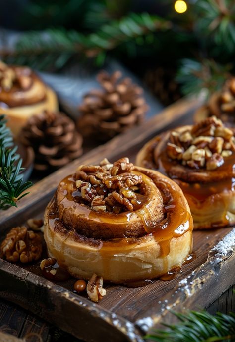 Learn How to Cook Sourdough Sticky Buns Recipe For Free | Recipes You'll Love, Made Easy! Cinnamon Buns Aesthetic, Sourdough Sticky Buns, Christmas Baking Aesthetic, Aesthetic Baking Recipes, Sticky Buns Recipe, Trendy Recipes, Sticky Buns Recipes, Caramel Glaze, Buns Recipe