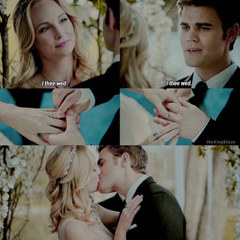 #TVD 8x15 "We're Planning a June Wedding" - Caroline and Stefan Caroline And Stefan, Malese Jow, Kayla Ewell, Matthew Davis, Stefan And Caroline, Michael Malarkey, Nathaniel Buzolic, Michael Trevino, Candice Accola