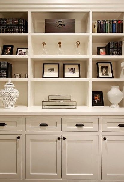 storage dining room ideas cabinet hutch, dining room ideas, home decor, storage ideas White Built Ins, Study Fashion, Dining Room Cabinet, Office Decorating, Muebles Living, White Bookcase, Dining Room Storage, Room Shelves, Built In Bookcase