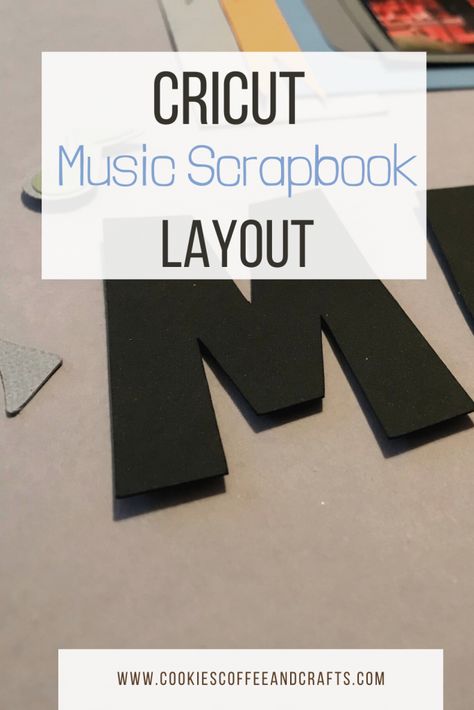 Scrapbooking my kids memories is my favorite thing to do, but I need quick and easy scrapbook layouts to make. Find out how Cricut Design Space has premade layouts just like this Cricut Music Scrapbook page. Cricut Scrapbook ideas | Cricut Scrapbook Page | Cricut Scrapbook Layouts Cricut Scrapbooking Ideas, Music Scrapbook, Cricut Scrapbook, Space Music, Picture Layouts, Kids Memories, Kids Music, Kids Scrapbook, Scrap Material