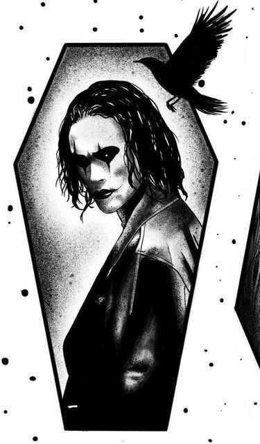 The Crow 1994 Tattoo Ideas, The Crow Tattoo Design, Crow Movie Tattoo, The Crow Tattoo Movie 2024, Eric Draven Tattoo, The Crow Tattoo Movie, The Crow Movie Tattoo Ideas, The Crow Tattoo, Brandon Lee The Crow Tattoo