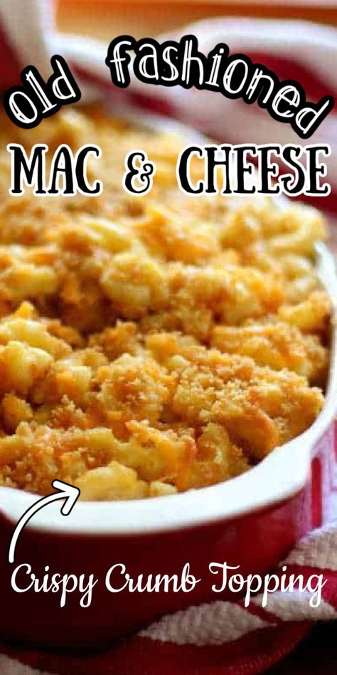 Mac And Cheese Crispy Top, Easy Homemade Mac And Cheese Baked Bread Crumbs, Max N Cheese Recipe Baked, Lighter Baked Macaroni And Cheese, Baked Mac And Cheese Recipe Southern With Bread Crumbs, Grandmas Mac N Cheese, Macaroni Casserole Recipes Easy, Mac N Cheese Casserole Easy, Crispy Baked Macaroni And Cheese