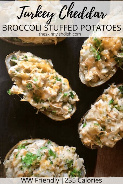 Of all the stuffed potato recipes in the world, this is one of the best! My Turkey Cheddar Broccoli Stuffed Potatoes are a healthy option for your meal plan. These are so easy and are loaded down with flavor! #stuffedpotatoes Ground Turkey Broccoli Potato, Ground Turkey Stuffed Potatoes, Stuffed Potato Recipes, Cheddar Broccoli, Macro Recipes, Stuffed Potato, Stuffed Potatoes, Stuffed Baked Potatoes, Baked Potato Recipes