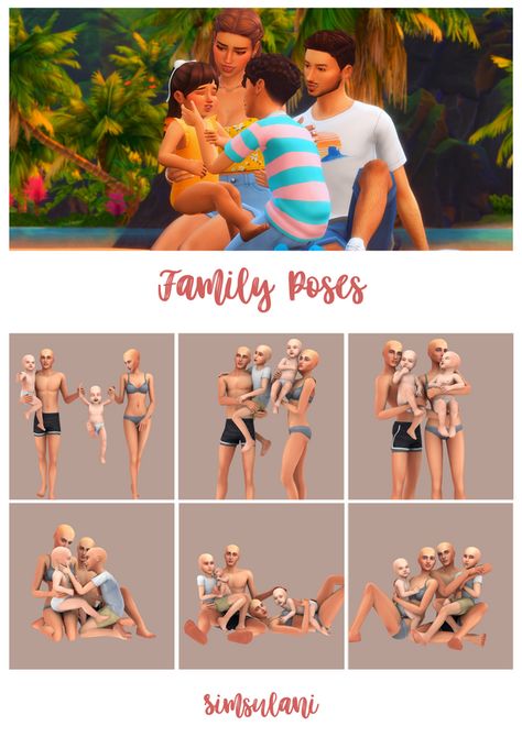 Family Poses Sims 4, Poses Sims 4 Cc, Cc For Sims 4, Poses Sims 4, Sims 4 Couple Poses, Sims 4 Stories, Sims Baby, Sims 4 Family, Sims 4 Children