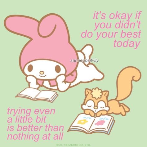 Kawaii Quotes, Positive Mental Health, Cute Messages, It's Okay, School Motivation, Cute Texts, Self Care Activities, My Melody, Safe Space