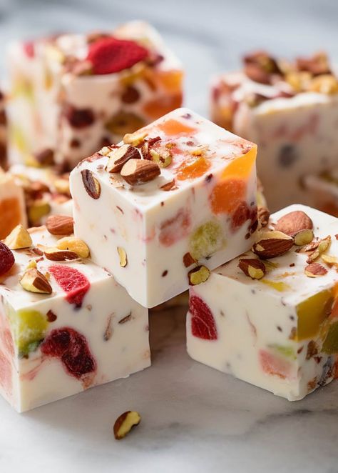 Cranberry Pistachio Fudge, Pistachio Fudge, Nougat Recipe, Hacks For Home, Dotted Mandala, Hairstyle Hacks, Sweet Condensed Milk, Grandma Cooking, Cranberry Pistachio