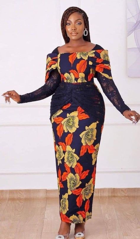 Ankara Dress Styles Long, Long Ankara Styles, Chilanga Mulilo, Ankara Prom Dress, Prom Dress African, Long Ankara Dresses, Simple Dress Styles, Ankara Long Gown, Ankara Long Gown Styles