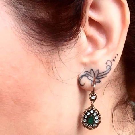 Red Cat Tattoo, Earlobe Tattoo, Ear Lobe Tattoo, Book Tattoo, Red Cat, Feminine Tattoos, Cat Tattoo, Interesting Art, Tree Branches