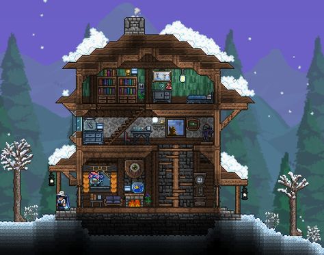 Terraria Castle, Terraria Game, Terrarium Base, Terraria House Ideas, Terraria House Design, Terraria House, Jungle House, Snow House, Desert Homes