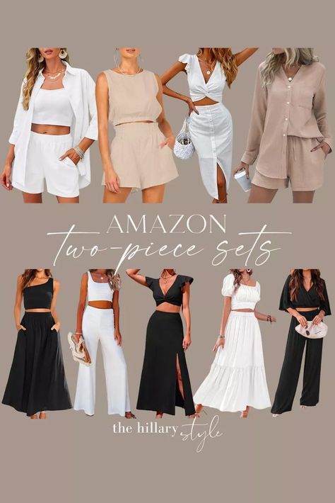 Short Sets For Women Two Pieces, Resort Vacation Outfits, Skirt Trousers, Vacation Outfits Women, Maxi Skirts Summer, Vacation Outfit, Amazon Beauty Products, Woven Throw, One Piece Dress