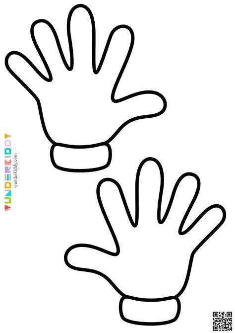 Hand Print Template Free Printable, Handprint Template Free Printable, Fro Drawing, Hand Painting Kids, Hand Print Crafts For Kids, Home Preschool Activities, Hands Template, Printable Hands, Spiderman Hand