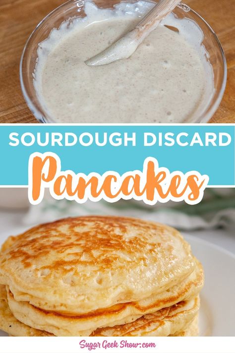 How to make light, fluffy, and delicious sourdough pancakes from your discard. These pancakes come together in less than 5 minutes and fly off the griddle in my home! A great way to use your discard and start the day with a delicious breakfast. Sourdough Pancake Recipe, Sourdough Discard Pancakes, Discard Pancakes, Using Sourdough Discard, Sourdough Pancakes Recipe, How To Cook Pancakes, Dough Starter, Sourdough Pancakes, Sourdough Starter Discard Recipe