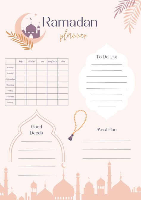 Ramadan Planner, Ramadan Prayer, Ramadan 2023, 2023 Planner, Planner Writing, Kids Planner, Spiritual Experience, Planner Printables Free, Teacher Planner