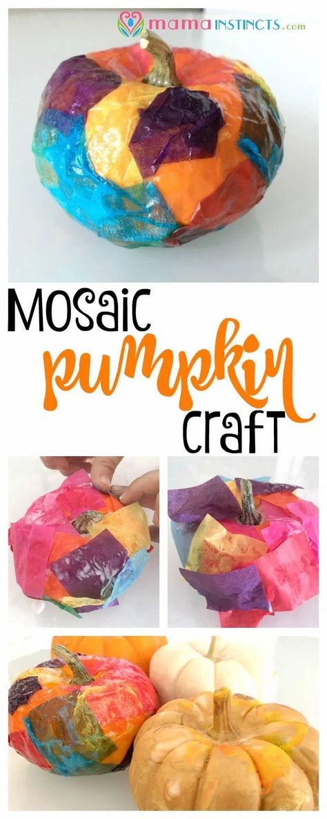 Mosaic pumpkin craft Easy Pumpkin Craft, Mosaic Pumpkin, Pumpkin Craft For Kids, Pumpkin Crafts Preschool, Fall Crafts For Adults, Pumpkin Craft, Pumpkin Activities, Fall Sewing