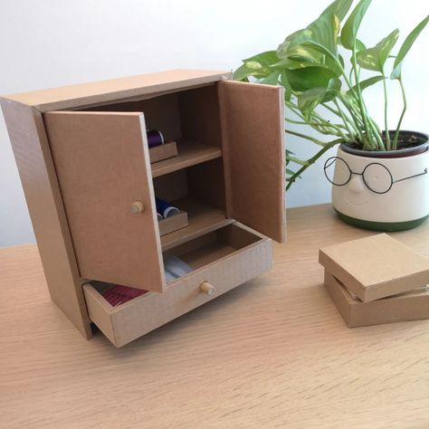 Mini cabinet #cardboardcrafts #minifurniture #cabinetdiy #cabinet Mini Cabinet, Mini Houses, Cardboard Paper, Diy Cabinets, Diy Cardboard, Big Project, Paper Crafts For Kids, Cardboard Crafts, Mini House