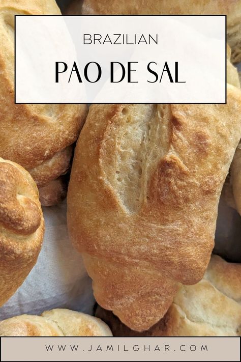 A close up of a basket of pao de sal. Brazilian Bread Recipes, Artesano Bread Recipes, Cheese Bread Brazilian, Brazilian Cheese Bread Vegan, Brazilian Cheese Bread Gluten Free, Brazillian Cheesy Bread, Bread Scoring Tool, Brazilian Bread, Brazilian Breakfast