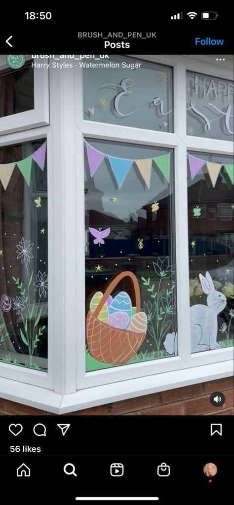 Easter Egg Window Art, Easter Window Art, Easter Window Painting, Easter Window, Window Paint, Holiday Planning, Window Art, Window Painting, Window Design