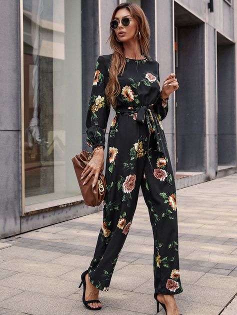 Floral Jumpsuit Outfit, Jumpsuit Outfit Wedding, Belted Jumpsuit, Cami Jumpsuit, Solid Jumpsuit, Formal Garden, Backless Jumpsuit, Jumpsuit Outfit, Wardrobe Inspiration