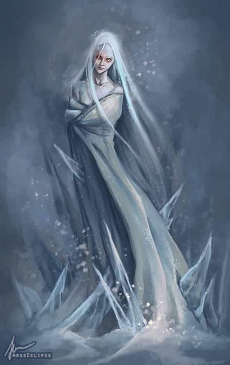 ice queen by mrssEclipse Ice Witch, Snow Elf, D D Monsters, Queen Art, Ice Queen, Snow Queen, One Shot, Fantasy Inspiration, Winter Clothing