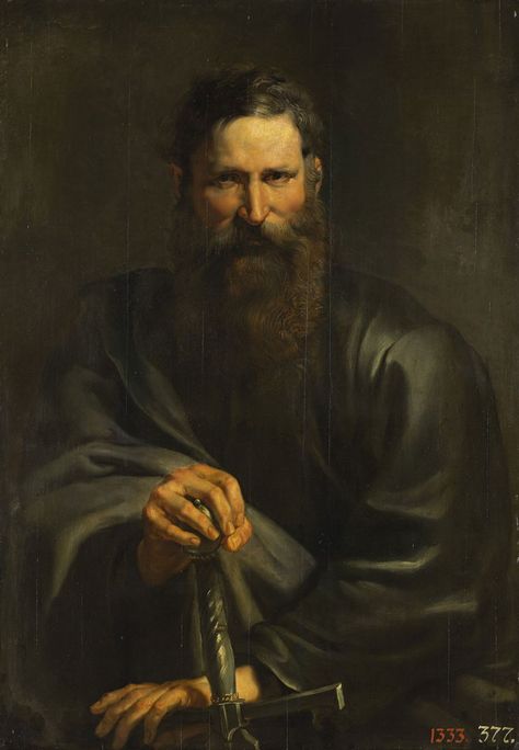 Peter Paul Rubens and workshop (Flemish 1577–1640) 'The Apostle Paul' c. 1615 العصور الوسطى, The Apostle Paul, Paul The Apostle, Anthony Van Dyck, Apostle Paul, Istoria Artei, Baroque Painting, San Paolo, Rennaissance Art