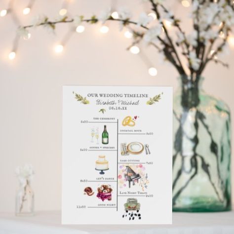 $17.20 | Wedding Itinerary Schedule Welcome Sign #wedding, schedule, timeline, watercolor, illustration, itinerary, ceremony, decor, welcome sign, hand drawn Wedding Schedule Timeline, Wedding Schedule, Awesome Bachelorette Party, Wedding Itinerary, Wedding Hashtag, Welcome Signs, Wedding Timeline, Shop Wedding, Next Stop