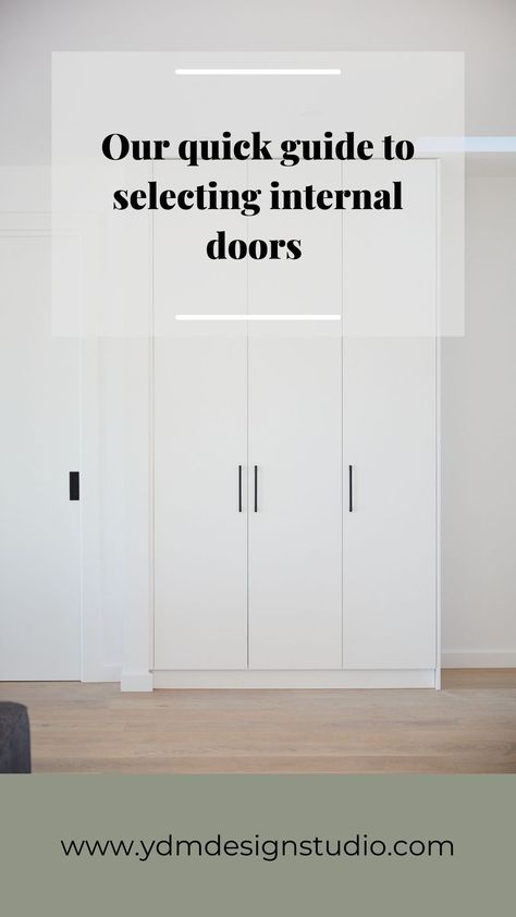 While it's not something that we often think about, your internal doors can really finish off your home. They take up enough space on a wall to become a feature if you would like them to, and this can be achieved through the style, material, finish and/or hardware that you choose! There are so many door options to choose from that it can be a bit confusing knowing where to start, so we have put together a quick guide to help you understand what is available Interior Door Options, Sliding Door Coverings, Cavity Sliding Doors, Door Options, Interior Door Styles, Types Of Timber, House Renovation Projects, Veneer Door, Door Coverings