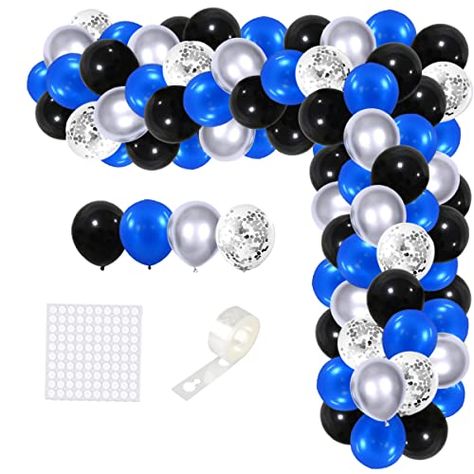 Royal Blue and Black Silver Balloon Garland Arch Kit - 122PCS Blue Black Balloons Metallic Silver Balloons Video Gaming Party for Boy Men 20th 30th 40th 50th Birthday Retirement Party Decorations Men Retirement Party For Men, Black Silver Balloon Garland, Party Decorations Men, Balloons Video, Black Balloon Garland, Silver Balloon Garland, New Year Party Decorations, Open House Party, Open House Parties