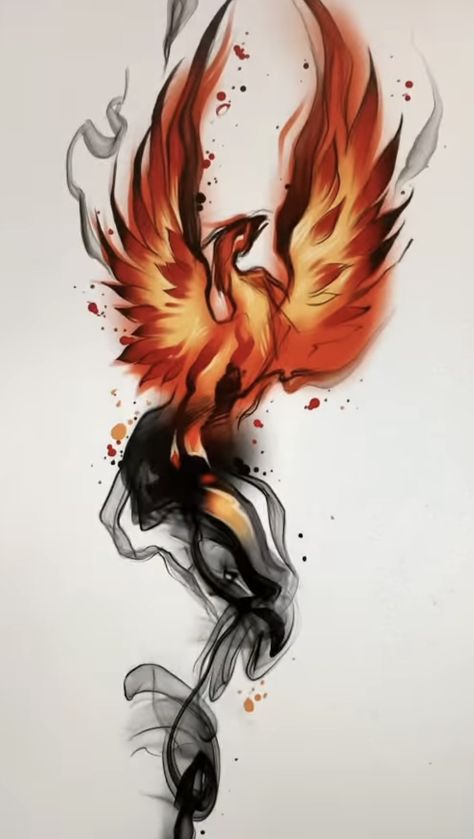 Phoenix Tattoo Sleeve, Phoenix Tattoo Feminine, Small Phoenix Tattoos, Phoenix Bird Tattoos, Phoenix Artwork, Phoenix Tattoo Design, Bird Tattoos, Flame Tattoos, Phoenix Art