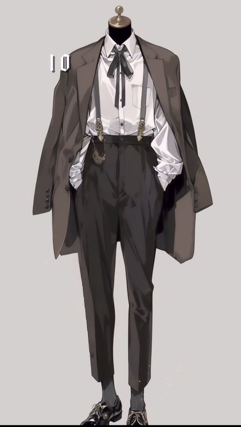 Clothes Reference Drawing Male, Waiter Outfit Men, Fantasy Scholar Outfit Male, Trenchcoat Reference, Fancy Tuxedo For Men, Clothes For Men Drawing, Agent Outfit Male, Manga Clothes Male, Fancy Male Clothes