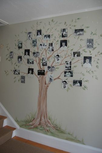 15 Latest Hall Painting Designs With Pictures In 2019 Family Tree Wall Painting, Family Tree Mural, Tree On The Wall, Wall Paint Inspiration, Tree Wall Painting, Family Trees Diy, Hall Painting, Family Tree Painting, Family Tree Wall Art