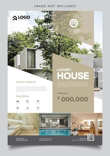 REAL ESTATE MARKETING FLYER, 23 Best Premium Graphics on Freepik Residential Brochure Design, Real Estate Advertising Design, Flier Designs, Real Estate Marketing Flyers, Real Estate Flyer Design, Poster Examples, Flyer Real Estate, Ad Layout, Real Estate Advertising