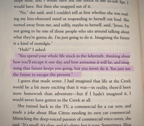 book quotes 📖 on Twitter: "you use the future to escape the present https://t.co/m2Rhrh0vUU" / Twitter Looking For Alaska Book Aesthetic, Looking For Alaska Book Quotes, Looking For Alaska Annotations, Looking For Alaska Book, Looking For Alaska Quotes, Finding Alaska, Alaska Quotes, Alaska Book, Quotes On Twitter