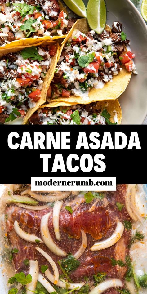 Carne Asada Taco, Carne Asada Tacos Recipe, Corn Tortillas Tacos, Carne Asada Steak, Blackened Fish Tacos, Taco Filling, Carne Asada Tacos, Asada Tacos, Creamy Pasta Dishes