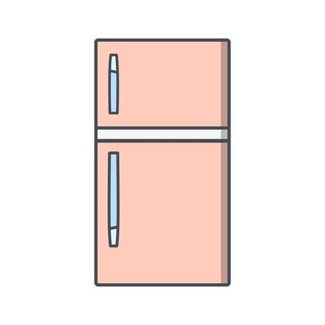 Fridge Vector Icon Empty Fridge Format, Open Fridge Drawing, Fridge Magnets Drawing, Fridge Drawing, Open Refrigerator Drawing, Ice Cream Fridge, Empty Fridge, Vector Food, Vector Icons Illustration