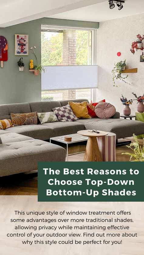 Tap to head over to The Blinds Spot Blog for more on the best reasons to choose Top Down Bottom Up shades! 😍 Top Down Bottom Up Shades, Bottom Up Shades, Select Blinds, Woven Wood Shades, Cellular Shades, Woven Wood, Wood Shades, Window Shades, Top Down