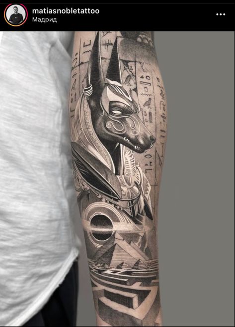 Egypt Mythology Tattoo, Egypt Sleeve Tattoo, Best Tattoos For Men Ideas, Anubis Tattoo Egyptian Design, Anubis Sleeve Tattoo, Egyptian Full Sleeve Tattoo, Egyptian Sleeve Tattoos For Guys, Arm Sleeve Tattoos Egyptian, Egyptian Mythology Tattoo