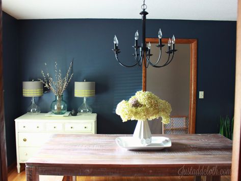 Why Design Consistency Is Overrated & Plain Boring Blue Dining Room, Built In Hutch, Garage Sale Finds, Makeover Before And After, Dining Room Makeover, Candle Style Chandelier, Red Rooms, Shared Rooms, Blue Rooms