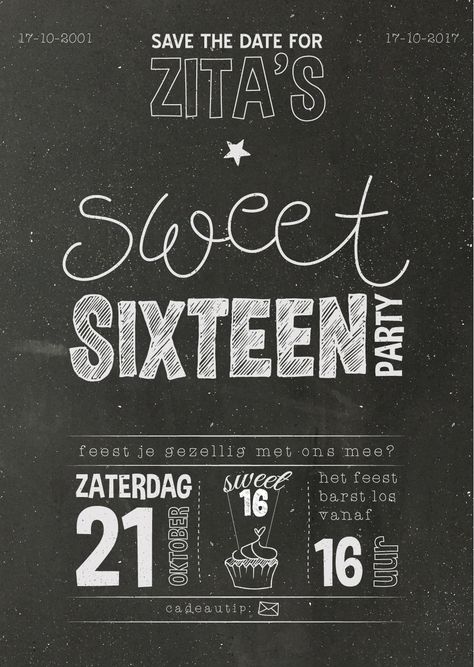 We celebrated the birthday of my lovely Sweet Sixteen recently ❤️. #timeflies Made this #party #invitation. #birthday #card #design #uitnodiging #kaart #verjaardag #handlettering #illustration #celebrate #gefeliciteerd #felicitatie #zwartwit #blackandwhite #sweetsixteen www.debbiverbakel.com Invitation Birthday Card Design, Birthday Greetings For Brother, Fondant Girl, Ideas Birthday Card, Niece Quotes, Mom Birthday Quotes, Dark Side Star Wars, Sweet 16 Birthday Party, Simple Baby Shower