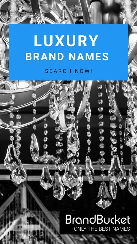 Looking for a luxury brand name for your lifestyle & luxury business? We have thousands! Choose a premium brandable name here! luxury branding, luxury lifestyle, luxury names for business, business name ideas luxury, luxury business names, luxury lifestyle women, luxury brands fashion, luxury brands lifestyle, branded luxury lifestyle, life of luxury, stylish business name, fashion business, apparel business, wealthy lifestyle luxury, brandable business startup Luxury Business Names Ideas, Luxury Names For Business, Luxury Brand Name Ideas, Luxury Names Ideas, Women Clothing Brand Name Ideas, Brand Name Ideas Fashion Clothes, Jewellery Brand Name Ideas, Jewelry Brand Name Ideas, Names For Business