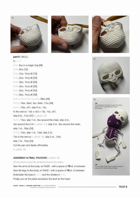 catrina the skeleton crochet pattern Free Crochet Skeleton Patterns, Free Creepy Crochet Patterns, Cursed Crochet Pattern, Creepy Crochet Pattern Free, Skeleton Crochet Pattern, Skeleton Crochet, Crochet Skeleton, Horror Crochet, Crochet Tips And Tricks