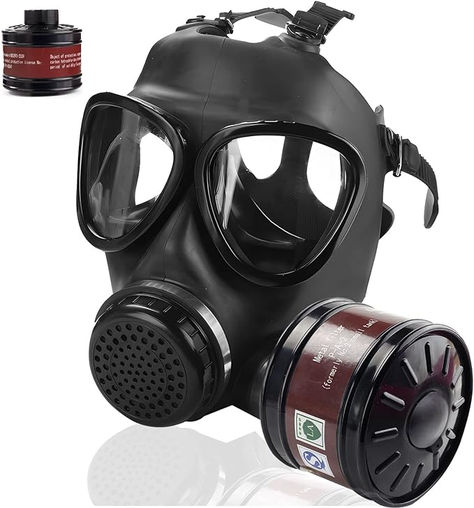 Gas Mask, Survive, Nuclear, Chemical, 40mm, Carbon Filter, Tactical, Full Face ,Respirator Mask, ww1, ww2, military attire, survival, self sufficiency, chemical protection, post apocalyptic, apocalypse, aesthetic, goth, military, metalhead, metal, black metal, face mask, masked men, oxigen mask, Face Protection Mask, Pollution Prevention, Gas Masks, Emergency Preparation, Personal Protection, Face Protection, Occupational Health And Safety, Carbon Filter, Gas Mask